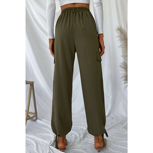 Drawstring Ankle Cargo Pants - Picture 3 of 4